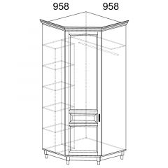 Шкаф угловой №418 Прованс в Копейске - kopejsk.mebel24.online | фото 2