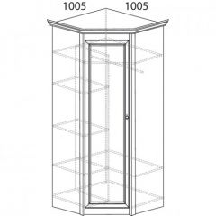 Шкаф угловой №662 "Флоренция" Фасад глухой (угол 1005*1005) Дуб оксфорд в Копейске - kopejsk.mebel24.online | фото 2