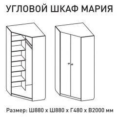 Шкаф угловой Мария 880*880 (ЛДСП 1 кат.) в Копейске - kopejsk.mebel24.online | фото 2