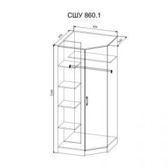 СОФИ СШУ860.1 Шкаф угловой в Копейске - kopejsk.mebel24.online | фото 2