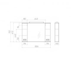 Шкаф-зеркало Cube 100 Эл. Домино (DC5013HZ) в Копейске - kopejsk.mebel24.online | фото 2