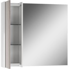 Шкаф-зеркало Uno 80 Дуб серый левый/правый Домино (DU1504HZ) в Копейске - kopejsk.mebel24.online | фото 4