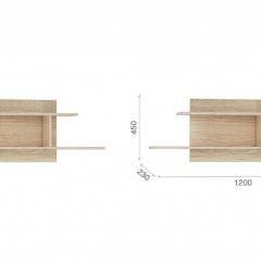 Система Стелс Полка навесная Дуб сонома в Копейске - kopejsk.mebel24.online | фото