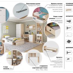 Система Стелс Шкаф-Пенал 1в1д1ящ Дуб сонома/Белый в Копейске - kopejsk.mebel24.online | фото 4