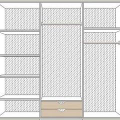 Спальный гарнитур Ольга (модульная) беж/золото в Копейске - kopejsk.mebel24.online | фото 3