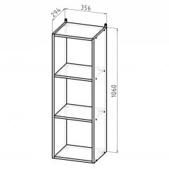 Стеллаж 3 секции (дуб сонома) в Копейске - kopejsk.mebel24.online | фото 2