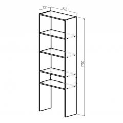 Стеллаж Элемент-1 (белый) в Копейске - kopejsk.mebel24.online | фото 2