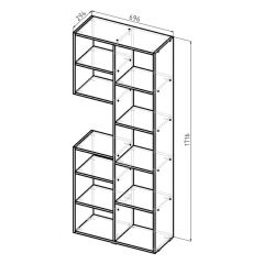 Стеллаж Элемент-2 (дуб сонома) в Копейске - kopejsk.mebel24.online | фото 5