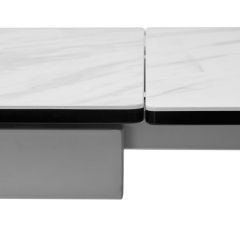 Стол BELLUNO 160 MARBLES KL-99 Белый мрамор матовый, итальянская керамика/ белый каркас, ®DISAUR в Копейске - kopejsk.mebel24.online | фото 7