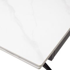 Стол FORIO 160 MATT WHITE MARBLE SOLID CERAMIC / BLACK, ®DISAUR в Копейске - kopejsk.mebel24.online | фото 9