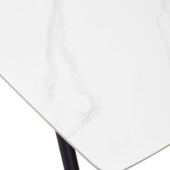 Стол RIVOLI 140 MATT WHITE MARBLE SOLID CERAMIC / BLACK, ®DISAUR в Копейске - kopejsk.mebel24.online | фото 9