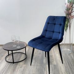Стул CHIC BLUVEL-86 NAVY BLUE / черный каркас М-City в Копейске - kopejsk.mebel24.online | фото 5