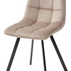 Стул CHILLI SQUARE BLUVEL-40 бежевый, велюр / черный каркас М-City в Копейске - kopejsk.mebel24.online | фото