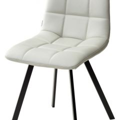 Стул CHILLI SQUARE HK017-03 светло-серый, PU/ черный каркас М-City в Копейске - kopejsk.mebel24.online | фото