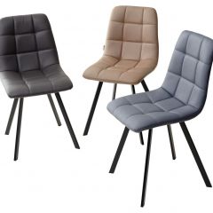 Стул CHILLI SQUARE HK017-09 серо-черничный, PU/ черный каркас М-City в Копейске - kopejsk.mebel24.online | фото 2