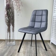 Стул CHILLI SQUARE HK017-09 серо-черничный, PU/ черный каркас М-City в Копейске - kopejsk.mebel24.online | фото 5