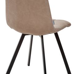 Стул CHILLI SQUARE RU-09 серо-бежевый винтаж, PU / черный каркас М-City в Копейске - kopejsk.mebel24.online | фото 3