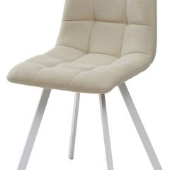 Стул CHILLI SQUARE UF860-01B бежевый, ткань/ белый каркас М-City в Копейске - kopejsk.mebel24.online | фото