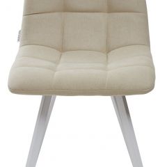 Стул CHILLI SQUARE UF860-01B бежевый, ткань/ белый каркас М-City в Копейске - kopejsk.mebel24.online | фото 3
