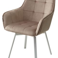 Стул MAVERICK 360 град. поворот. BLUVEL-40 BEIGE/ белый каркас, М-City в Копейске - kopejsk.mebel24.online | фото