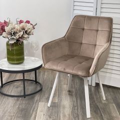 Стул MAVERICK 360 град. поворот. BLUVEL-40 BEIGE/ белый каркас, М-City в Копейске - kopejsk.mebel24.online | фото 2