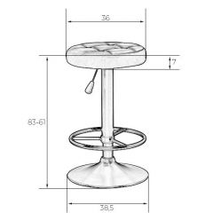 Табурет барный DOBRIN BRUNO LM-5008 (красный) в Копейске - kopejsk.mebel24.online | фото 2