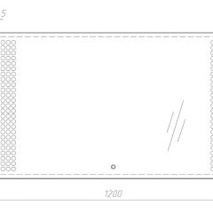 Зеркало Cosmo 120 black с подсветкой Sansa (SC1048Z) в Копейске - kopejsk.mebel24.online | фото 2