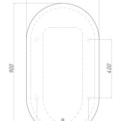 Зеркало Дакка 900х500 с подсветкой Домино (GL7037Z) в Копейске - kopejsk.mebel24.online | фото 8