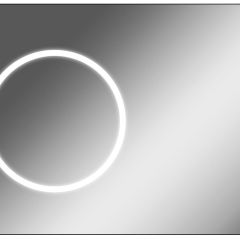 Зеркало Eclipse 100 black с подсветкой Sansa (SE1032Z) в Копейске - kopejsk.mebel24.online | фото 1