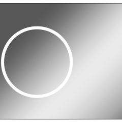 Зеркало Eclipse 90 black с подсветкой Sansa (SE1031Z) в Копейске - kopejsk.mebel24.online | фото 1
