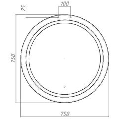 Зеркало Gia 75 white с подсветкой Sansa (SGa1044Z) в Копейске - kopejsk.mebel24.online | фото 6