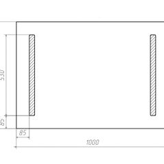 Зеркало Good Light 2-100 с подсветкой Домино (GL7016Z) в Копейске - kopejsk.mebel24.online | фото 3