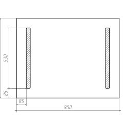 Зеркало Good Light 2-90 с подсветкой Домино (GL7015Z) в Копейске - kopejsk.mebel24.online | фото 6