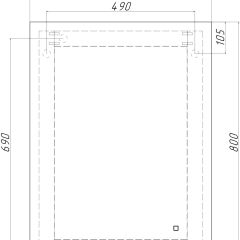 Зеркало Каракас 800х600 с подсветкой Домино (GL7042Z) в Копейске - kopejsk.mebel24.online | фото 8