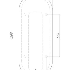 Зеркало Кито 1000х400 с подсветкой Домино (GL7047Z) в Копейске - kopejsk.mebel24.online | фото 2