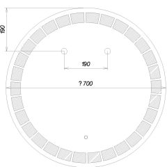 Зеркало Маскат 700х700 с подсветкой Домино (GL7057Z) в Копейске - kopejsk.mebel24.online | фото 6