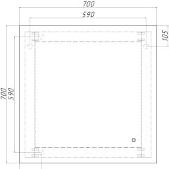 Зеркало Минск 700х700 с подсветкой Домино (GL7039Z) в Копейске - kopejsk.mebel24.online | фото 8