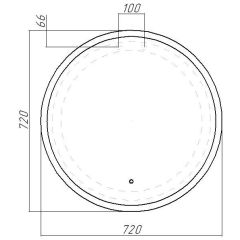 Зеркало Moon 72 white с подсветкой Sansa (SMo1046Z) в Копейске - kopejsk.mebel24.online | фото 8