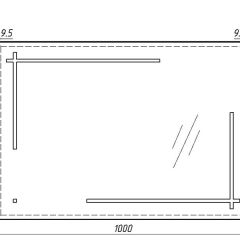 Зеркало Ray 100 black с подсветкой Sansa (SR1035Z) в Копейске - kopejsk.mebel24.online | фото 6