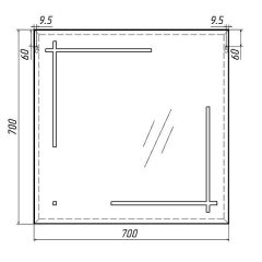 Зеркало Ray 70 black с подсветкой Sansa (SR1038Z) в Копейске - kopejsk.mebel24.online | фото 6