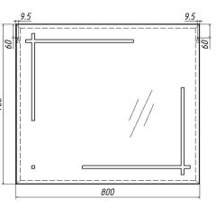 Зеркало Ray 80 black с подсветкой Sansa (SR1037Z) в Копейске - kopejsk.mebel24.online | фото 7