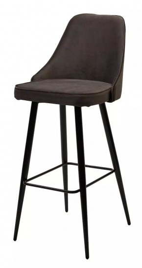 Барный стул NEPAL-BAR ГРАФИТ #14, велюр/ черный каркас (H=78cm) М-City в Копейске - kopejsk.mebel24.online | фото 1