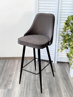 Барный стул NEPAL-BAR ГРАФИТ #14, велюр/ черный каркас (H=78cm) М-City в Копейске - kopejsk.mebel24.online | фото 5