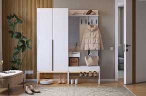 БАСКО Прихожая К1 (белое дерево) в Копейске - kopejsk.mebel24.online | фото