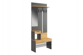 БАСКО Прихожая К1 (графит) в Копейске - kopejsk.mebel24.online | фото 2