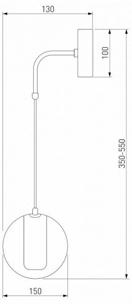 Бра Eurosvet Cobble 50258 LED дымчатый в Копейске - kopejsk.mebel24.online | фото 2