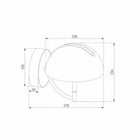 Бра Eurosvet Emisfero 50083/1 LED золото в Копейске - kopejsk.mebel24.online | фото 3