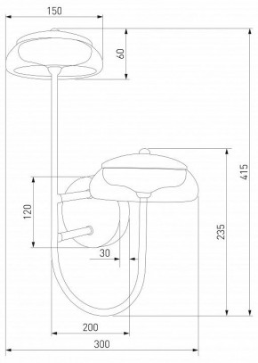 Бра Eurosvet Fungo 50388/2 LED черный в Копейске - kopejsk.mebel24.online | фото 5