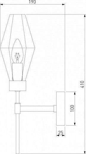 Бра Eurosvet Prism 60143/1 хром в Копейске - kopejsk.mebel24.online | фото 2