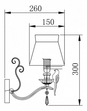 Бра Maytoni Bird ARM013-01-W в Копейске - kopejsk.mebel24.online | фото 2